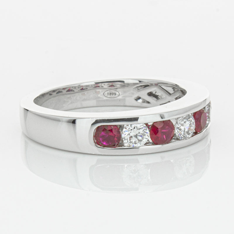 18ct White Gold .50ct Ruby & Diamond Tigris Ring-Ring-Walker & Hall
