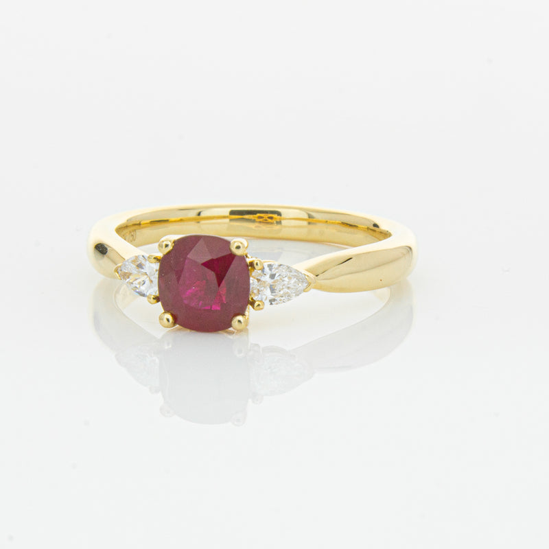 18ct Yellow Gold 1.11ct Ruby & Diamond Ayla Ring-Ring-Walker & Hall