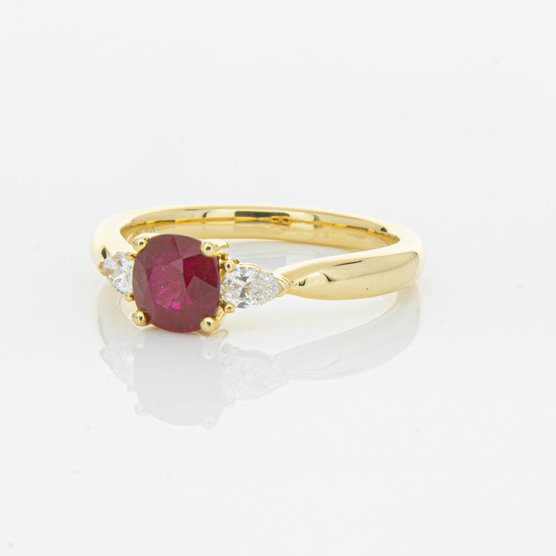 18ct Yellow Gold 1.11ct Ruby & Diamond Ayla Ring-Ring-Walker & Hall