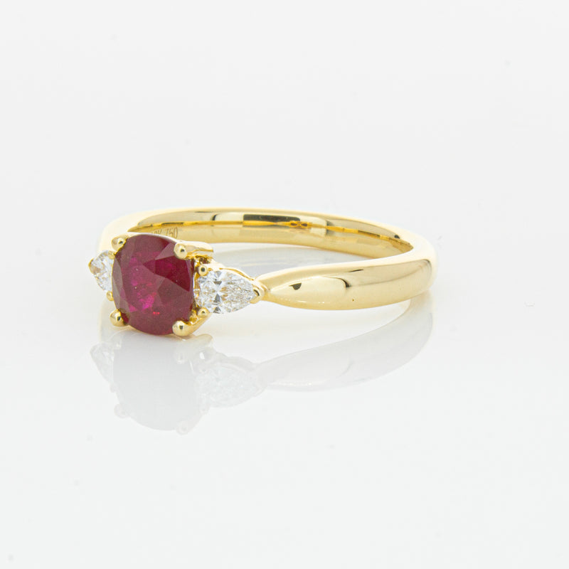 18ct Yellow Gold 1.11ct Ruby & Diamond Ayla Ring-Ring-Walker & Hall