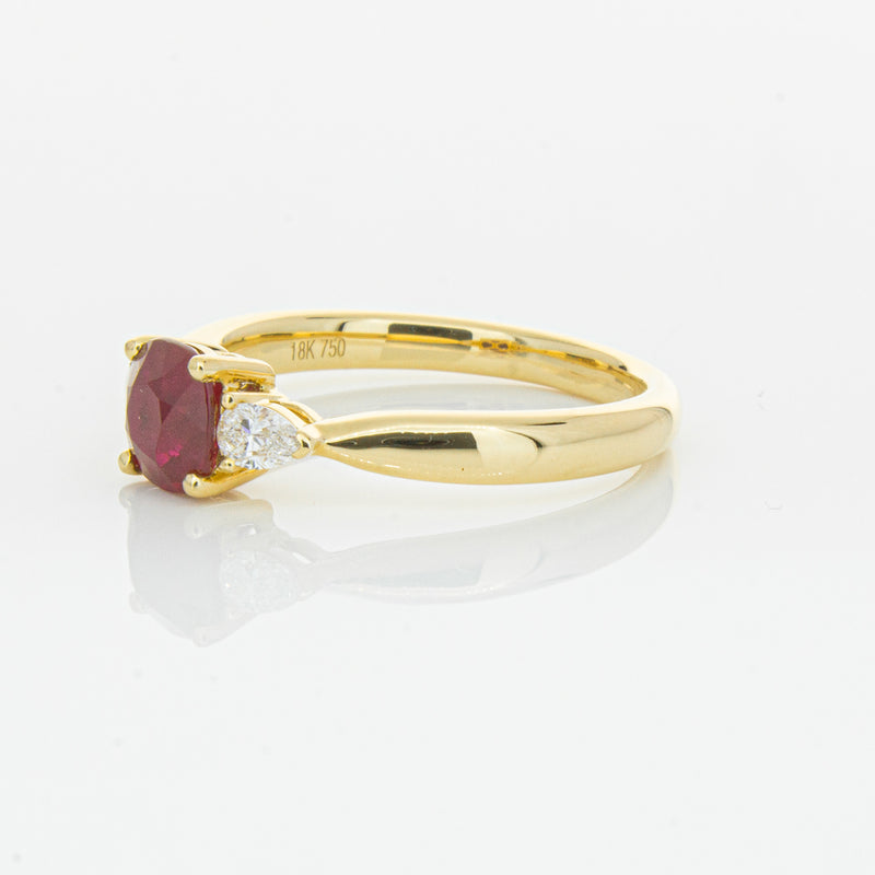 18ct Yellow Gold 1.11ct Ruby & Diamond Ayla Ring-Ring-Walker & Hall