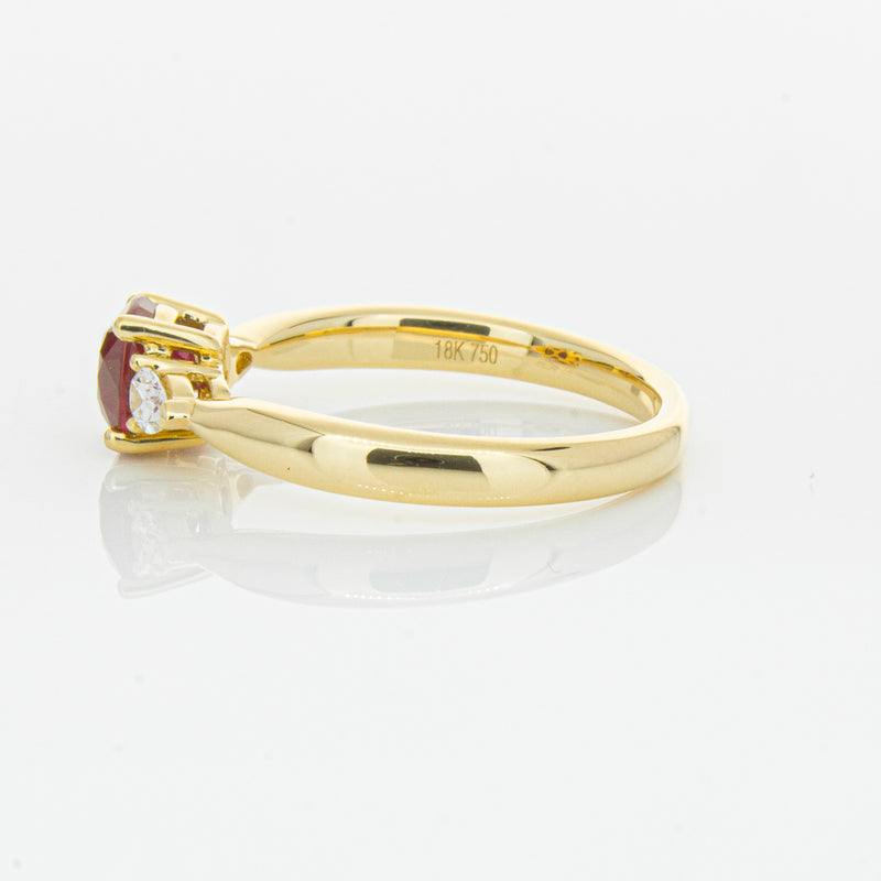 18ct Yellow Gold 1.11ct Ruby & Diamond Ayla Ring-Ring-Walker & Hall