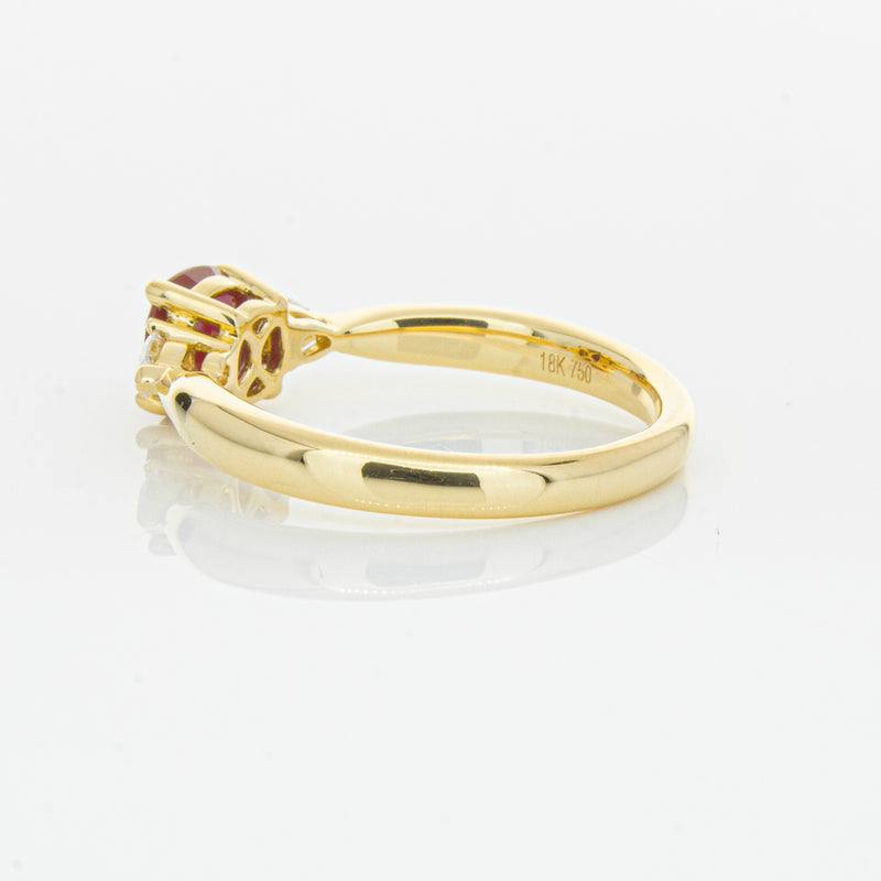 18ct Yellow Gold 1.11ct Ruby & Diamond Ayla Ring-Ring-Walker & Hall