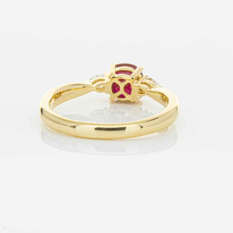 18ct Yellow Gold 1.11ct Ruby & Diamond Ayla Ring-Ring-Walker & Hall
