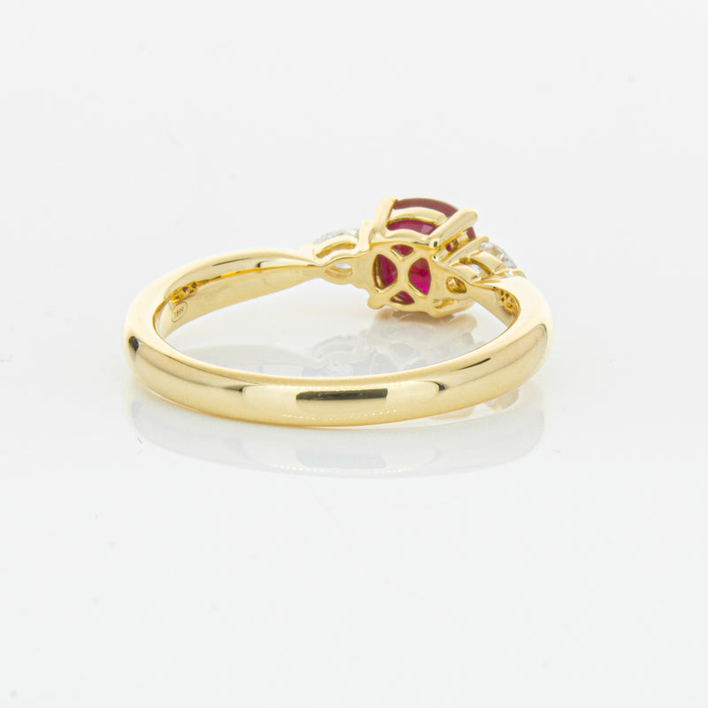 18ct Yellow Gold 1.11ct Ruby & Diamond Ayla Ring-Ring-Walker & Hall