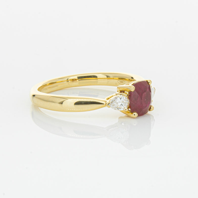 18ct Yellow Gold 1.11ct Ruby & Diamond Ayla Ring-Ring-Walker & Hall