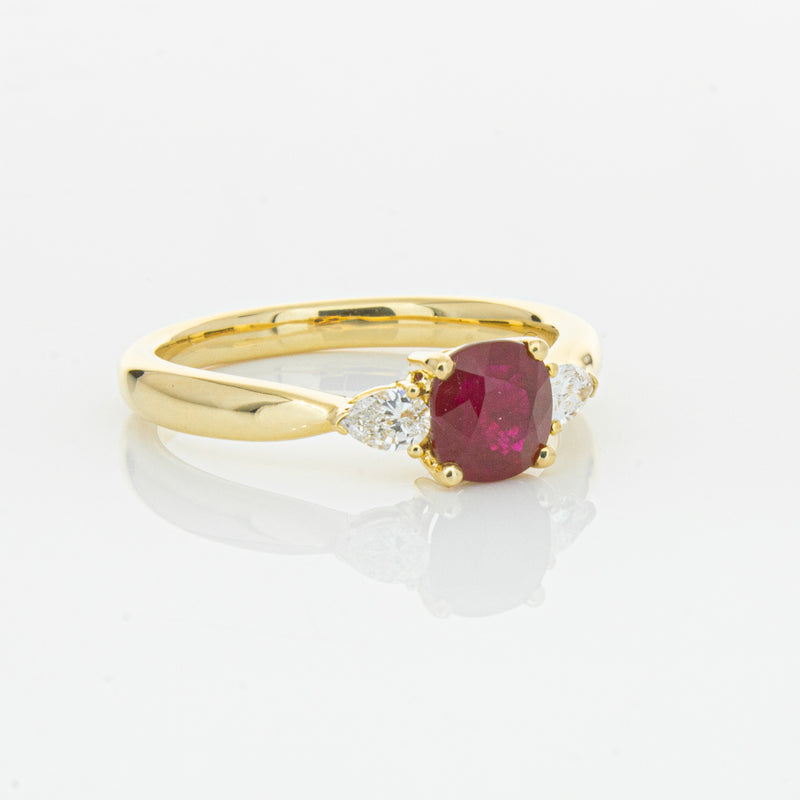 18ct Yellow Gold 1.11ct Ruby & Diamond Ayla Ring-Ring-Walker & Hall