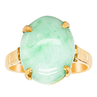 Deja Vu 23ct Yellow Gold Jade Ring