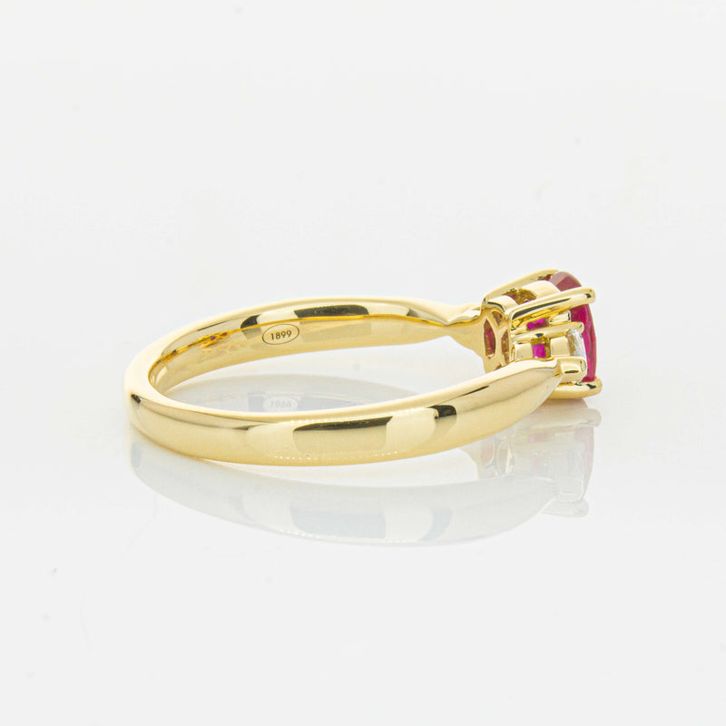 18ct Yellow Gold 1.01ct Ruby & Diamond Ayla Ring-Ring-Walker & Hall