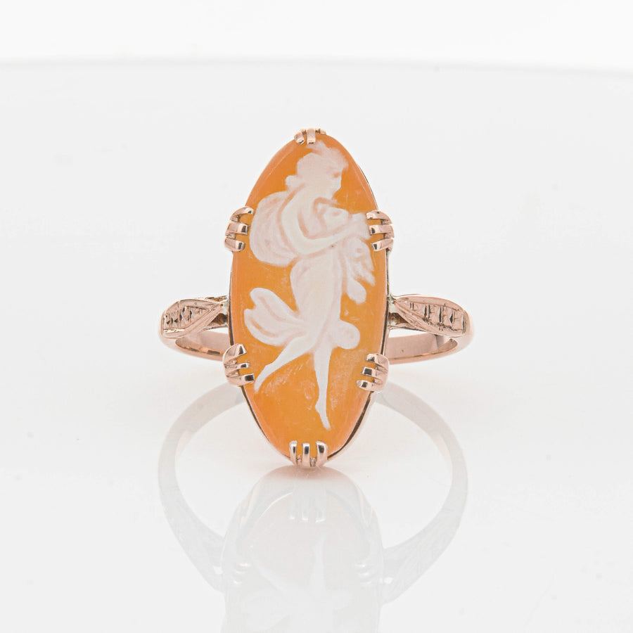 Vintage 9ct Rose Gold Cameo Ring