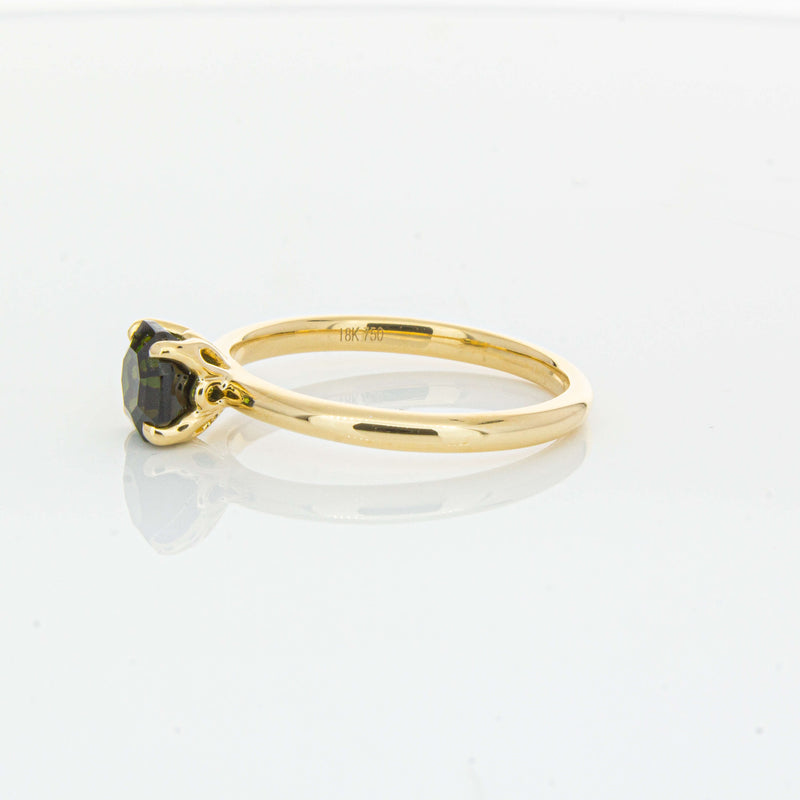 18ct Yellow Gold 1.02ct Green Tourmaline Mini Octavia Ring-Ring-Walker & Hall