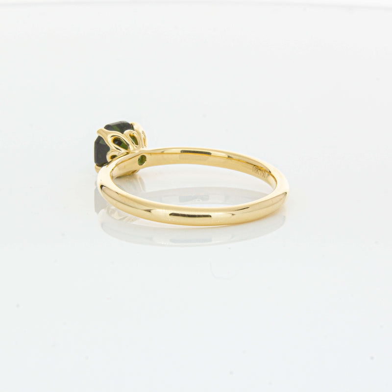 18ct Yellow Gold 1.02ct Green Tourmaline Mini Octavia Ring-Ring-Walker & Hall