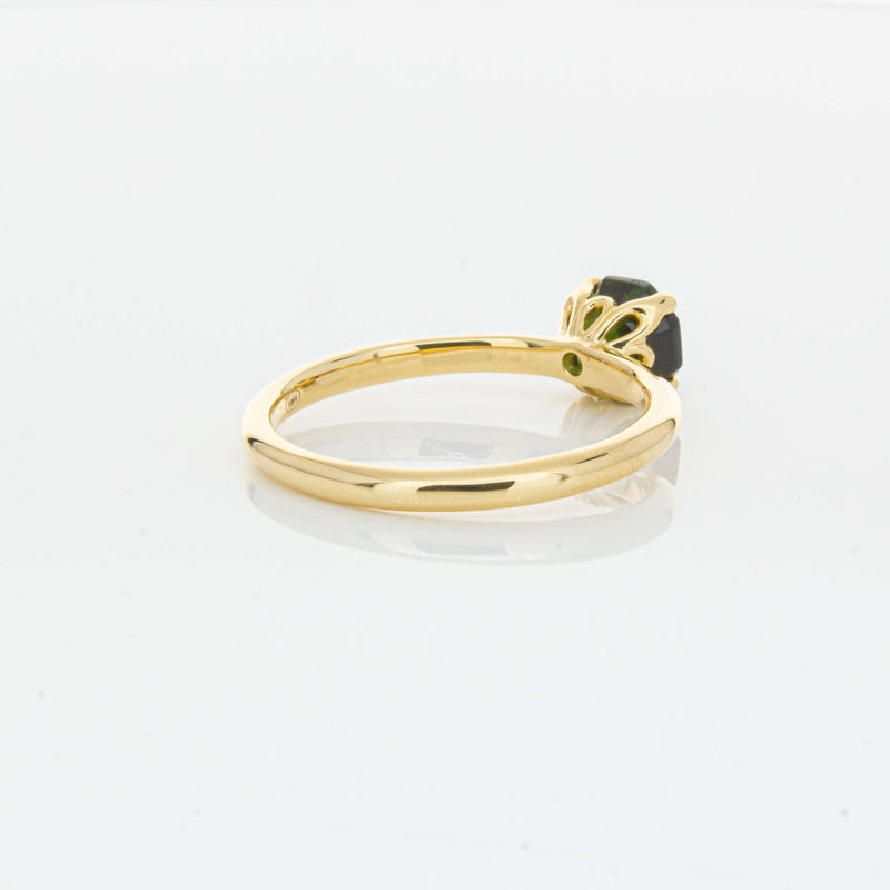 18ct Yellow Gold 1.02ct Green Tourmaline Mini Octavia Ring-Ring-Walker & Hall
