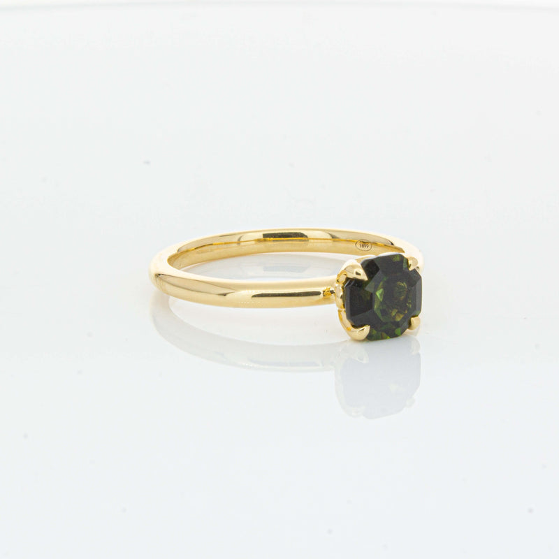 18ct Yellow Gold 1.02ct Green Tourmaline Mini Octavia Ring-Ring-Walker & Hall
