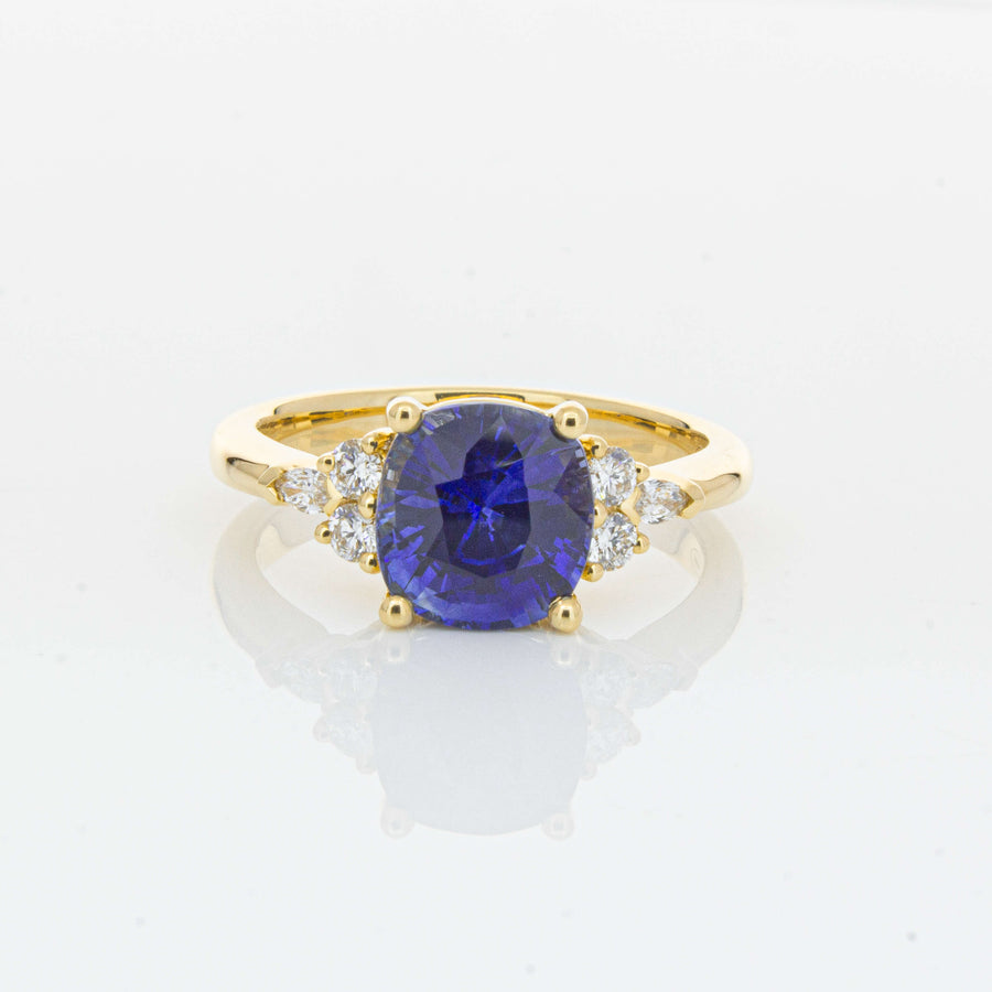 18ct Yellow Gold 3.05ct Sapphire & Diamond Oriana Ring