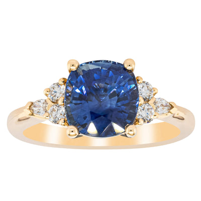 18ct Yellow Gold 3.05ct Sapphire & Diamond Oriana Ring