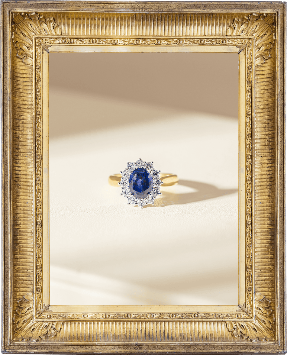 Sapphire & Diamond Belle Ring