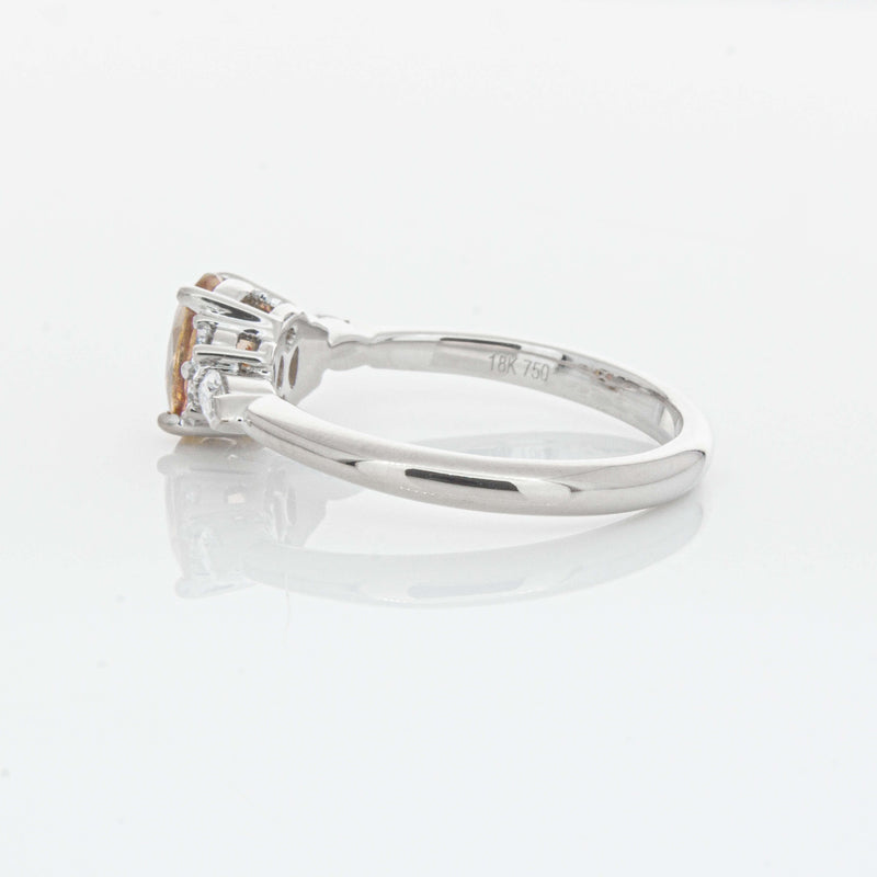 18ct White Gold 1.06ct Pink Sapphire & Diamond Oriana Ring-Ring-Walker & Hall
