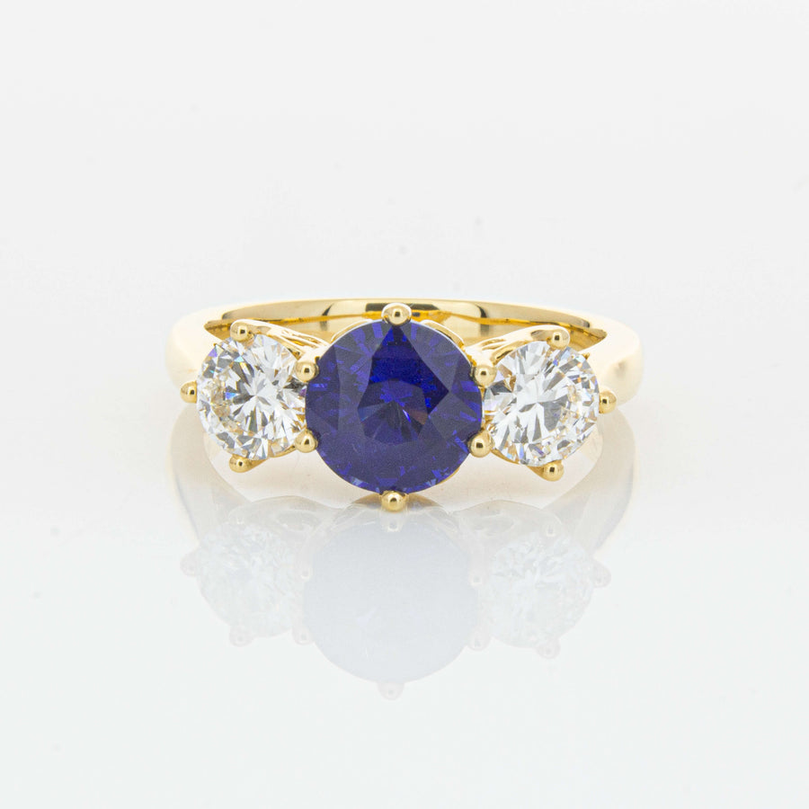 18ct Yellow Gold 2.04ct Sapphire & Diamond Coronado Ring