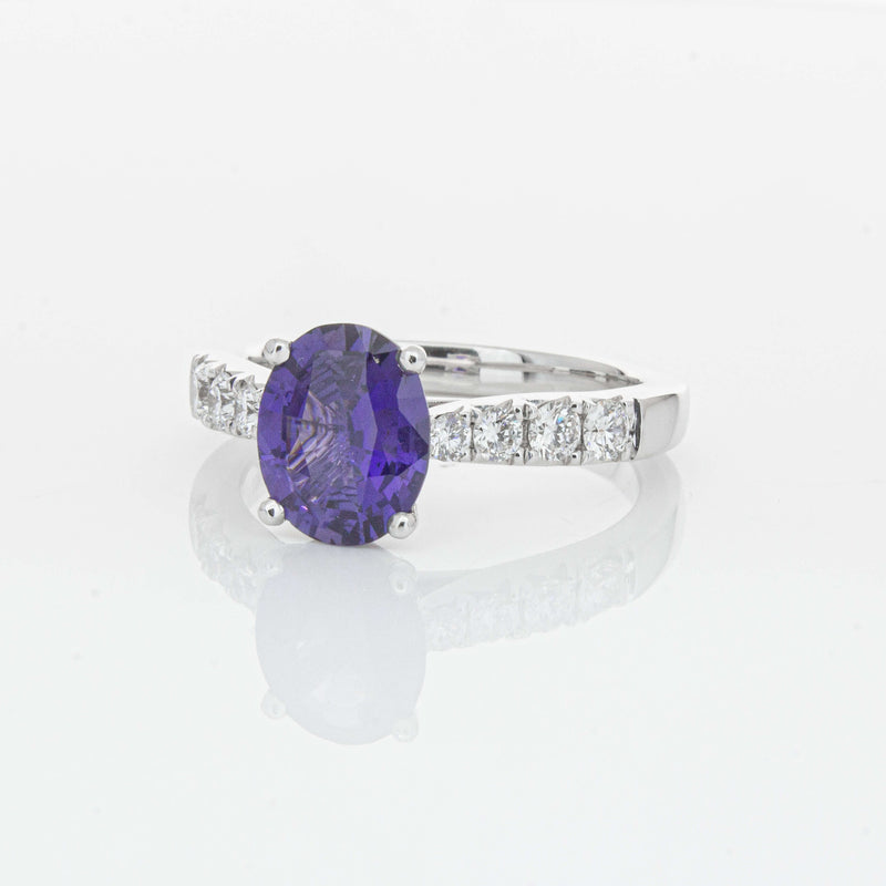 18ct White Gold 2.03ct Sapphire & Diamond Phoenix Ring-Ring-Walker & Hall