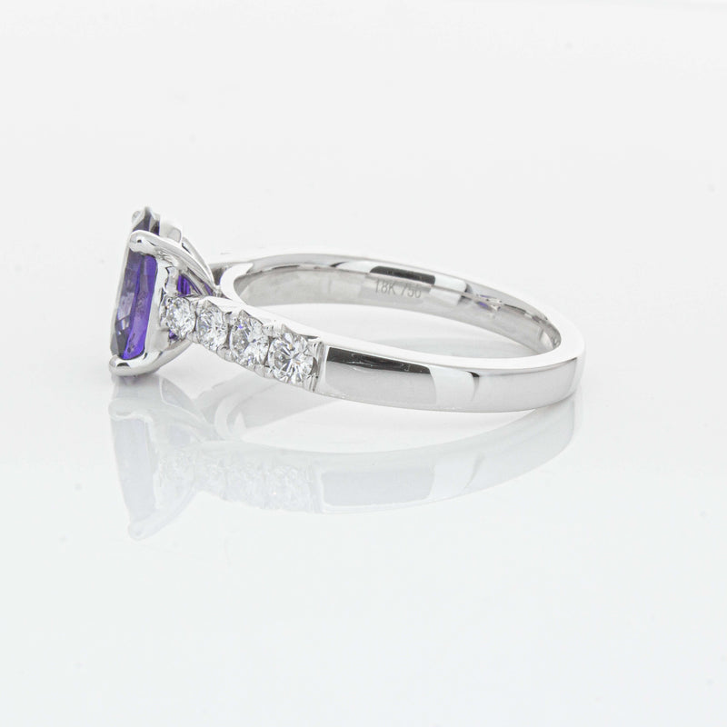 18ct White Gold 2.03ct Sapphire & Diamond Phoenix Ring-Ring-Walker & Hall