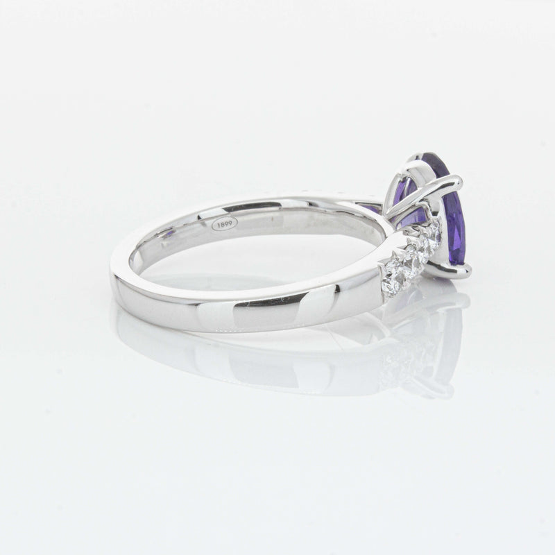 18ct White Gold 2.03ct Sapphire & Diamond Phoenix Ring-Ring-Walker & Hall