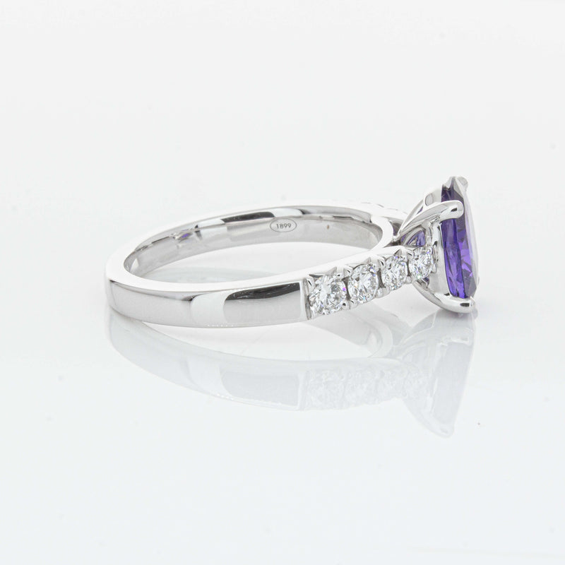 18ct White Gold 2.03ct Sapphire & Diamond Phoenix Ring-Ring-Walker & Hall