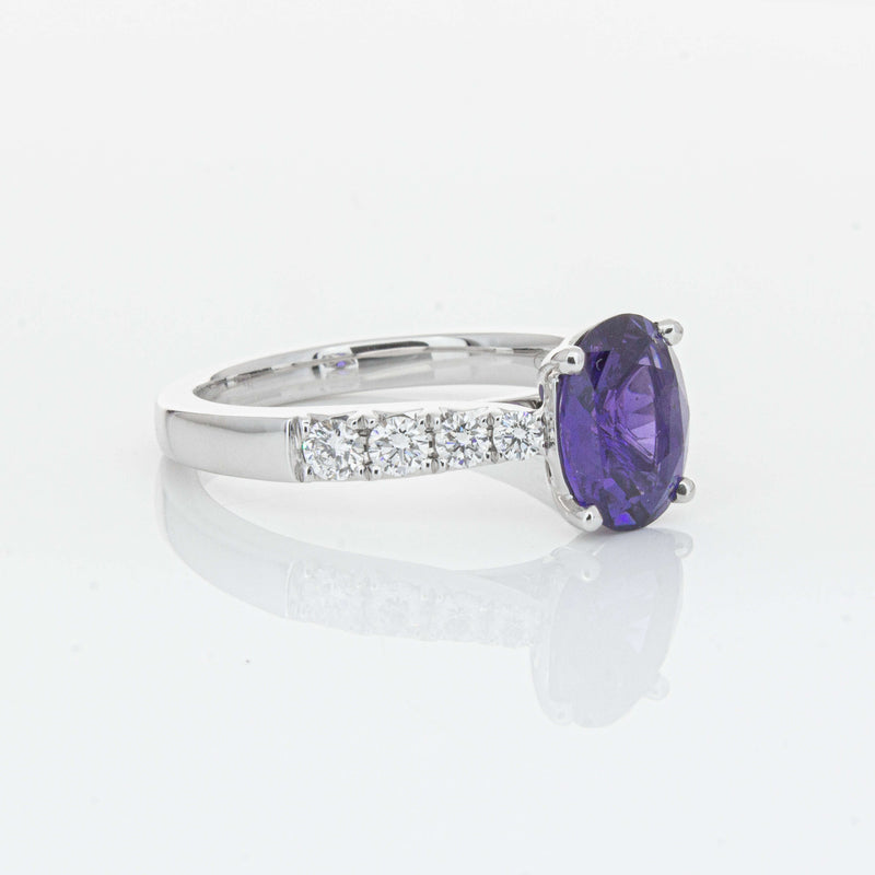 18ct White Gold 2.03ct Sapphire & Diamond Phoenix Ring-Ring-Walker & Hall