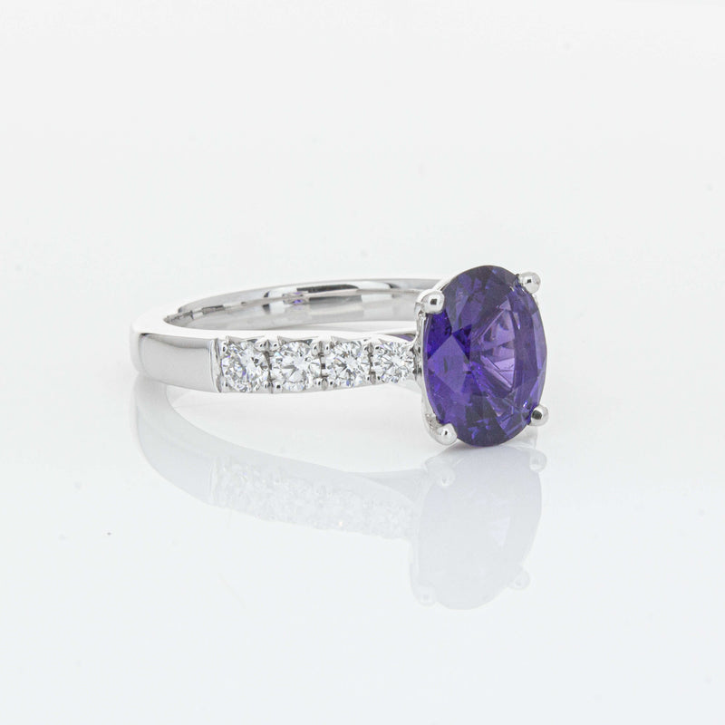 18ct White Gold 2.03ct Sapphire & Diamond Phoenix Ring-Ring-Walker & Hall