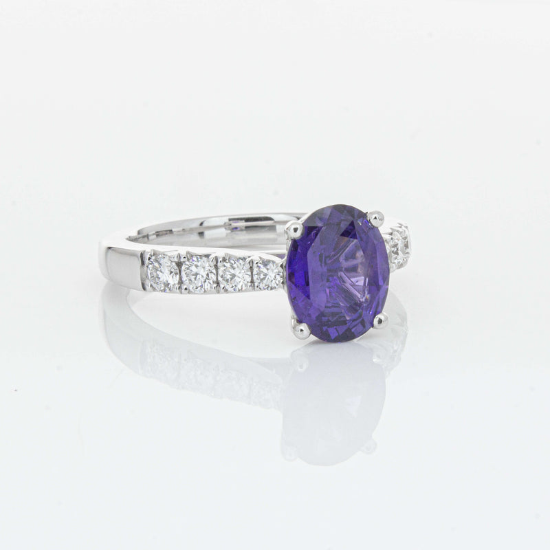 18ct White Gold 2.03ct Sapphire & Diamond Phoenix Ring-Ring-Walker & Hall