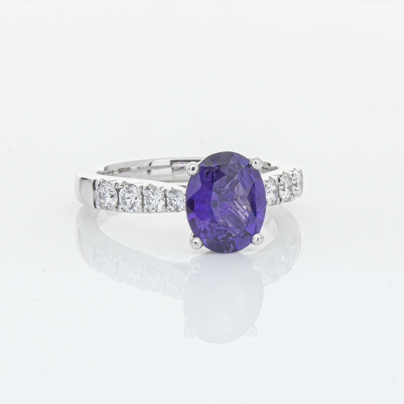 18ct White Gold 2.03ct Sapphire & Diamond Phoenix Ring-Ring-Walker & Hall