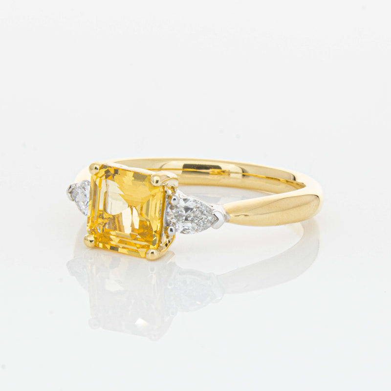 18ct Yellow Gold 1.58ct Golden Sapphire & Diamond Ayla Ring-Ring-Walker & Hall