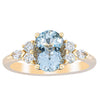 18ct Yellow Gold 1.40ct Aquamarine & Diamond Oriana Ring