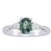 18ct White Gold 1.00ct Green Sapphire & Diamond Ayla Ring