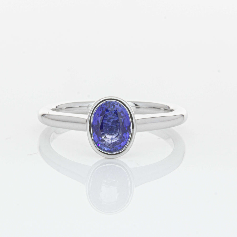 18ct White Gold 1.14ct Sapphire Natalia Ring