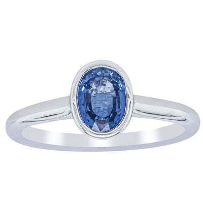 18ct White Gold 1.14ct Sapphire Natalia Ring