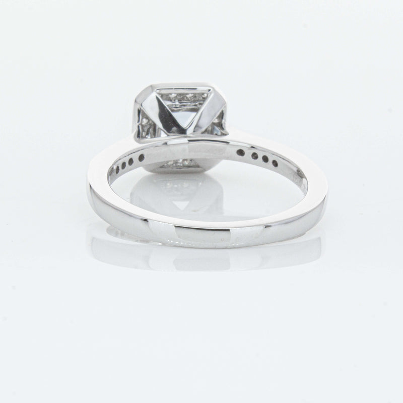 18ct White Gold .46ct Aquamarine & Diamond Mandalay Ring-Ring-Walker & Hall