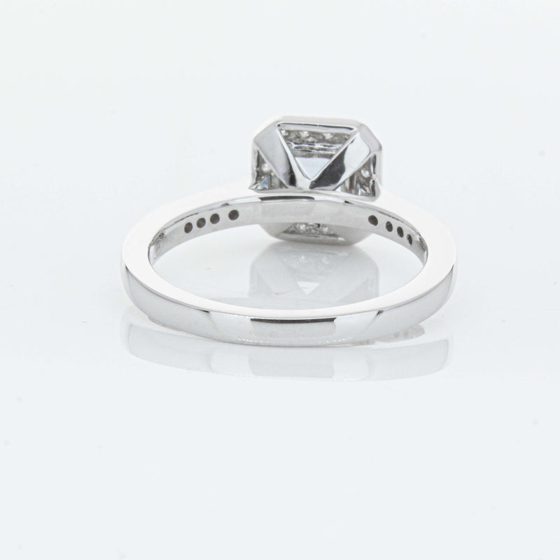 18ct White Gold .46ct Aquamarine & Diamond Mandalay Ring-Ring-Walker & Hall