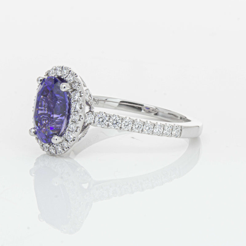 18ct White Gold 2.75ct Sapphire & Diamond Sierra Ring-Ring-Walker & Hall