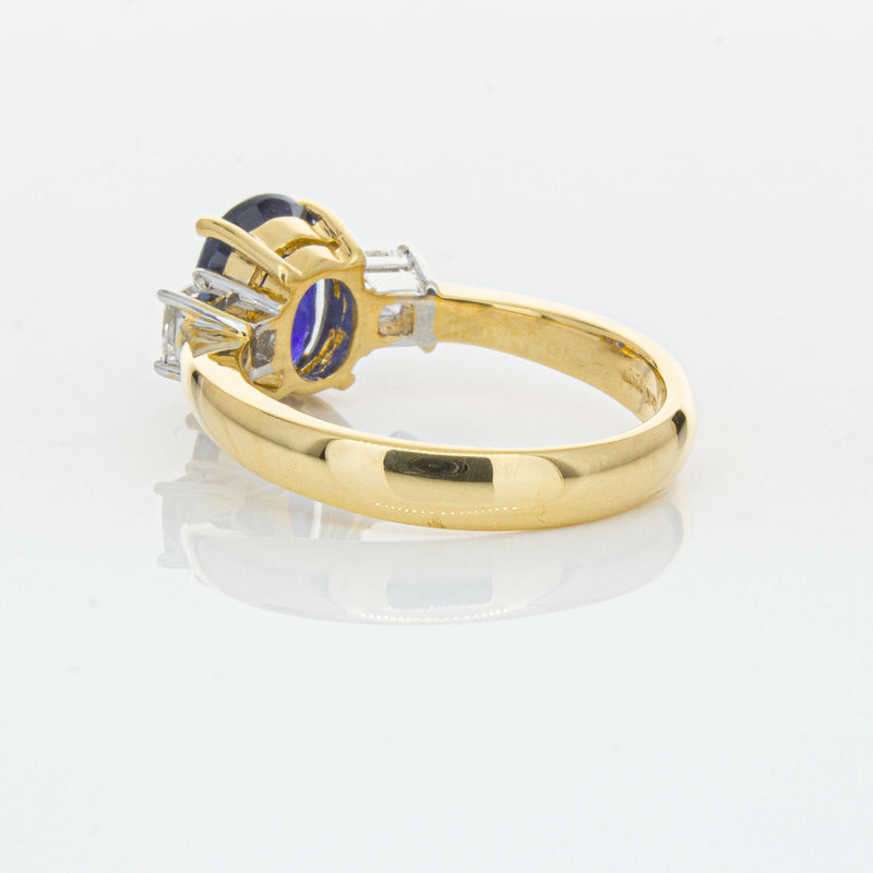 Deja Vu 18ct Yellow Gold 2.17ct Sapphire & Diamond Ring-Ring-Walker & Hall