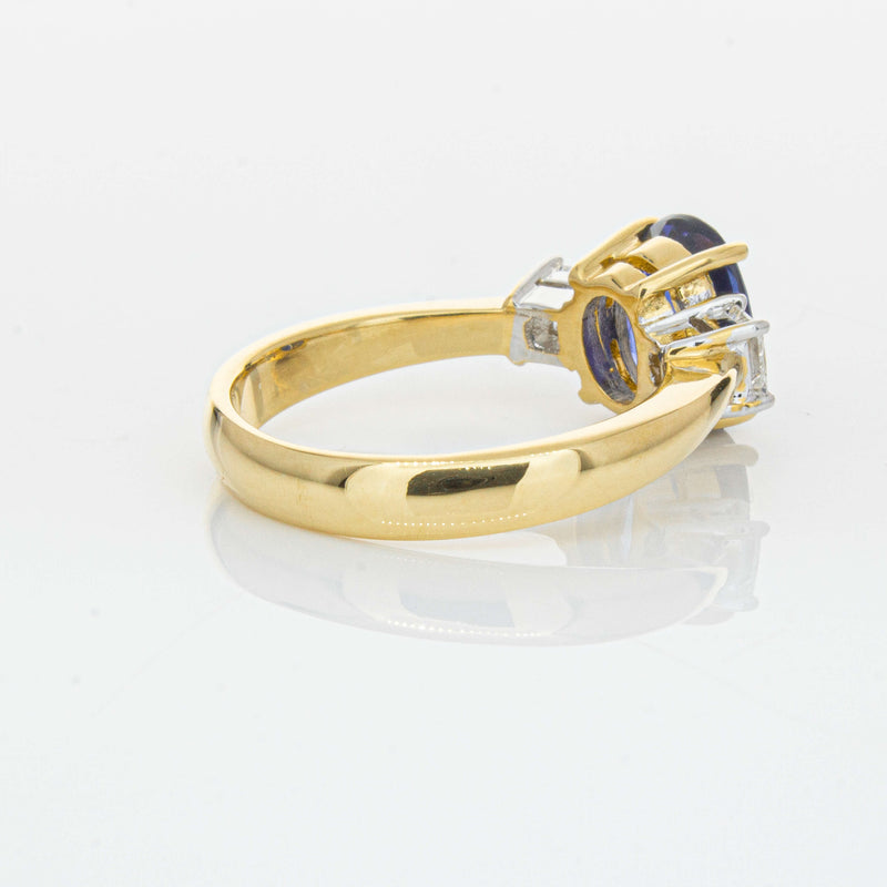 Deja Vu 18ct Yellow Gold 2.17ct Sapphire & Diamond Ring-Ring-Walker & Hall
