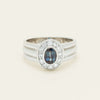 Deja Vu 9ct White Gold 1.00ct Sapphire & Diamond Ring - Ring - Walker & Hall