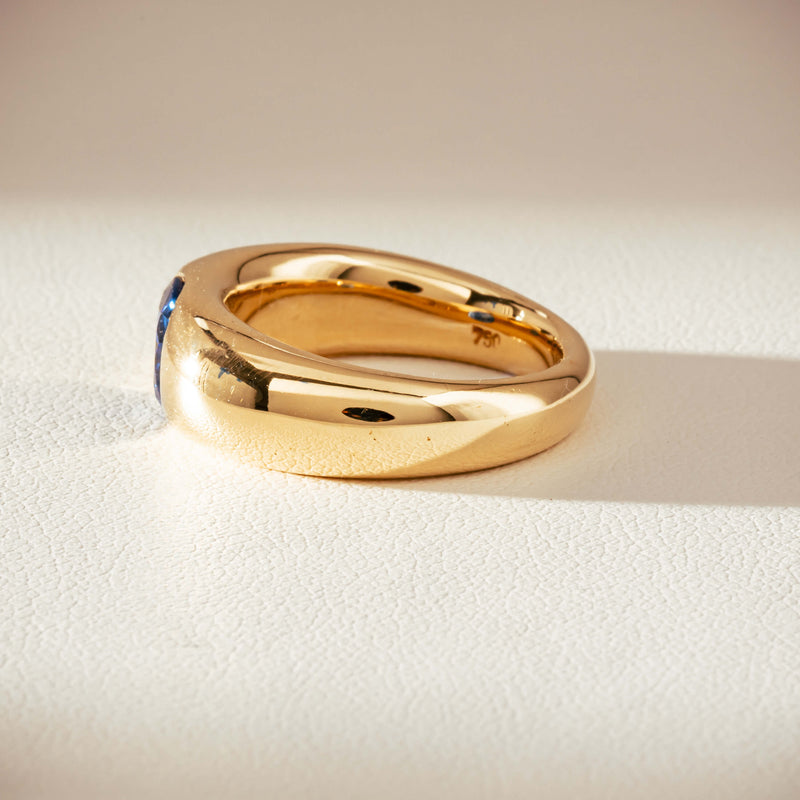 Vintage 18ct Yellow Gold 2.00ct Sapphire Ring-Ring-Walker & Hall