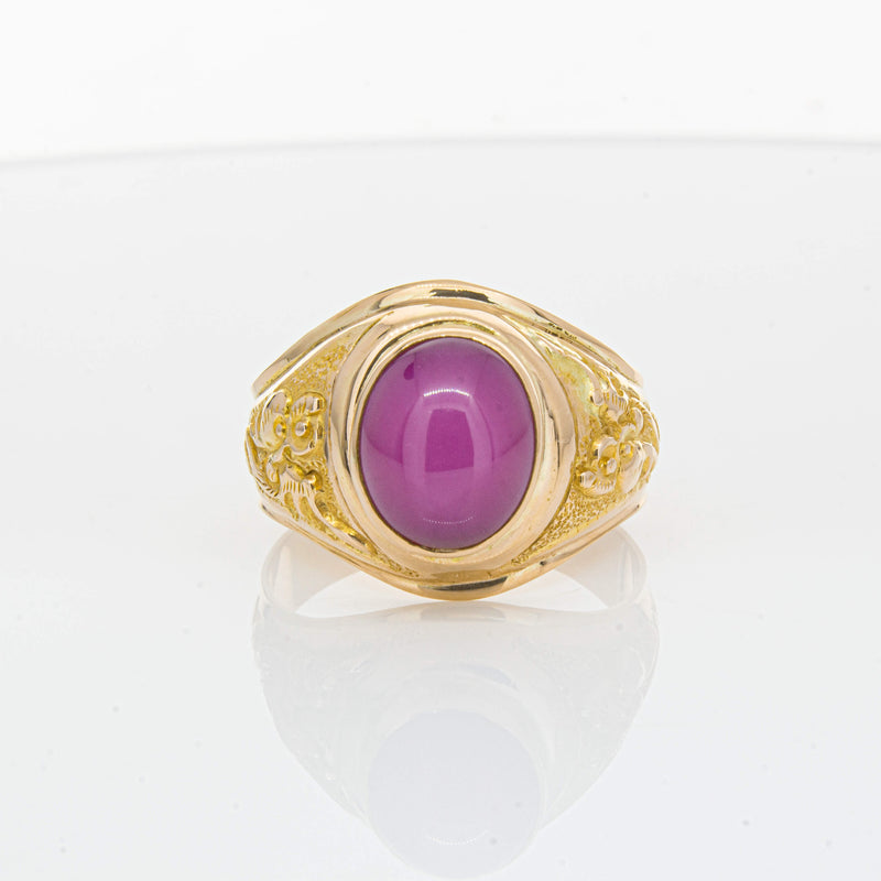 Deja Vu 18ct Yellow Gold Synthetic Star Sapphire Dress Ring - Ring - Walker & Hall