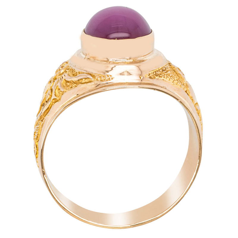 Deja Vu 18ct Yellow Gold Synthetic Star Sapphire Dress Ring - Ring - Walker & Hall