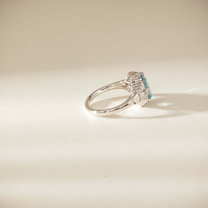 18ct White Gold 2.20ct Aquamarine Nile Ring - Ring - Walker & Hall