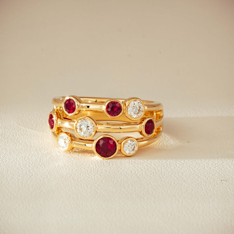 18ct Yellow Gold .69ct Ruby & Diamond Ring - Ring - Walker & Hall