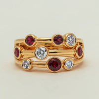 18ct Yellow Gold .69ct Ruby & Diamond Ring - Ring - Walker & Hall