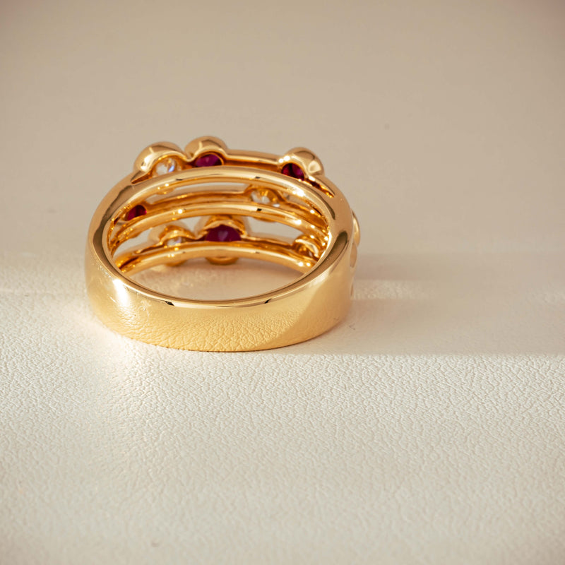 18ct Yellow Gold .69ct Ruby & Diamond Ring - Ring - Walker & Hall