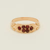 Vintage 15ct Rose Gold Garnet Cluster Ring - Ring - Walker & Hall